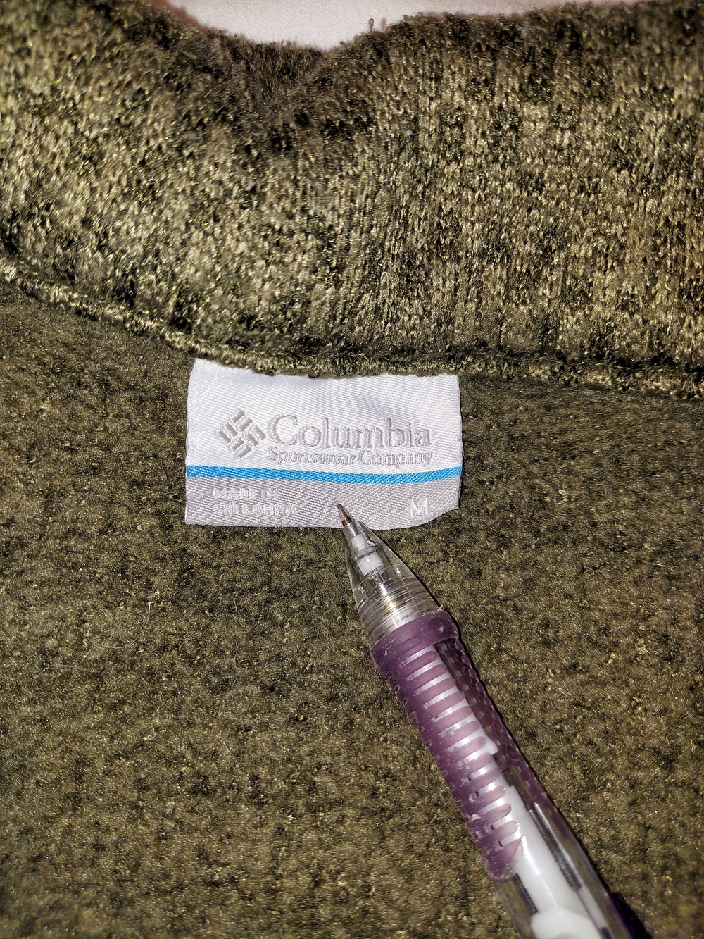 Columbia Women's Textured Waffle Full Zip Sweater Fleece Jacket Green M - Picture 3 of 8